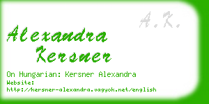 alexandra kersner business card